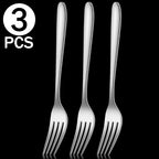Korean Stainless Steel Cutlery Set Kitchen Long Handle Spoon and Fork Tableware Dessert Coffee Teaspoon Soup Spoons Utensils