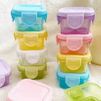 4 mini food storage containers, with leak-proof lids, sauce and condiment container, mini freezer storage container