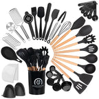 Best kitchen Cookware Set, 43 pcs Spatula Set, Non - stick Heat Resistant, Silicone Kitchen Cooking Utensil Set