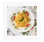 Retro Strawberry Dinner Plate and Bowl Set Decorative Ceramic Salad Dessert Plate Curry Pasta Dish Crockery Dinnerware Set