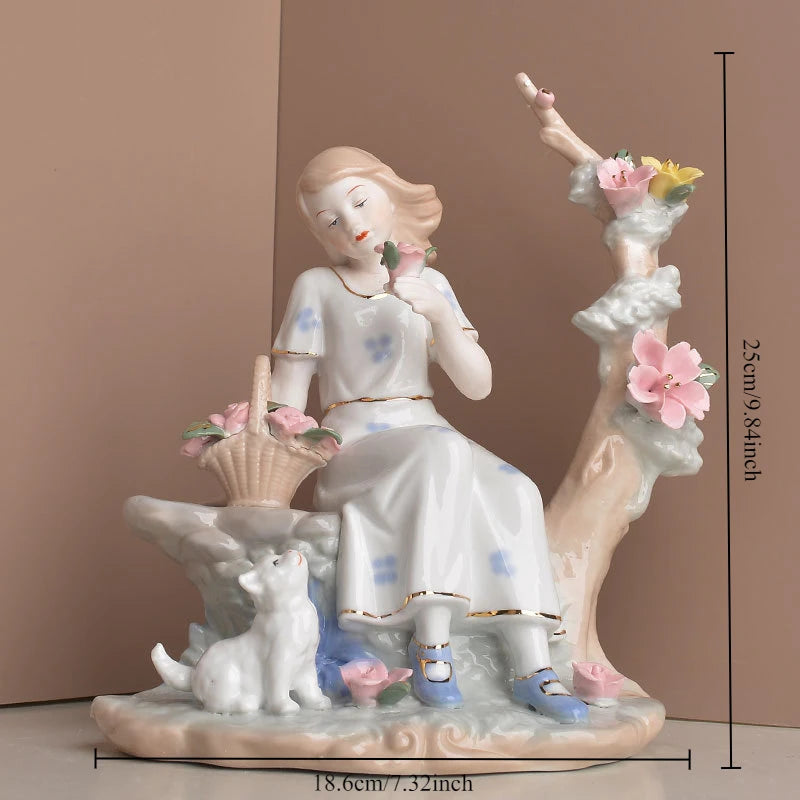 Modern minimalist European home decor character decorations living room wine cabinet decorations ceramic handicraftsjavascript: