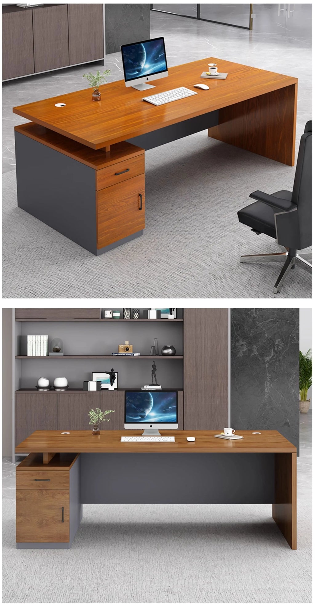 Bedroom Modern Office Desk Design Storage Luxury Fashionable Office Desk Classic Working Biurko Do Komputera Home Accessories