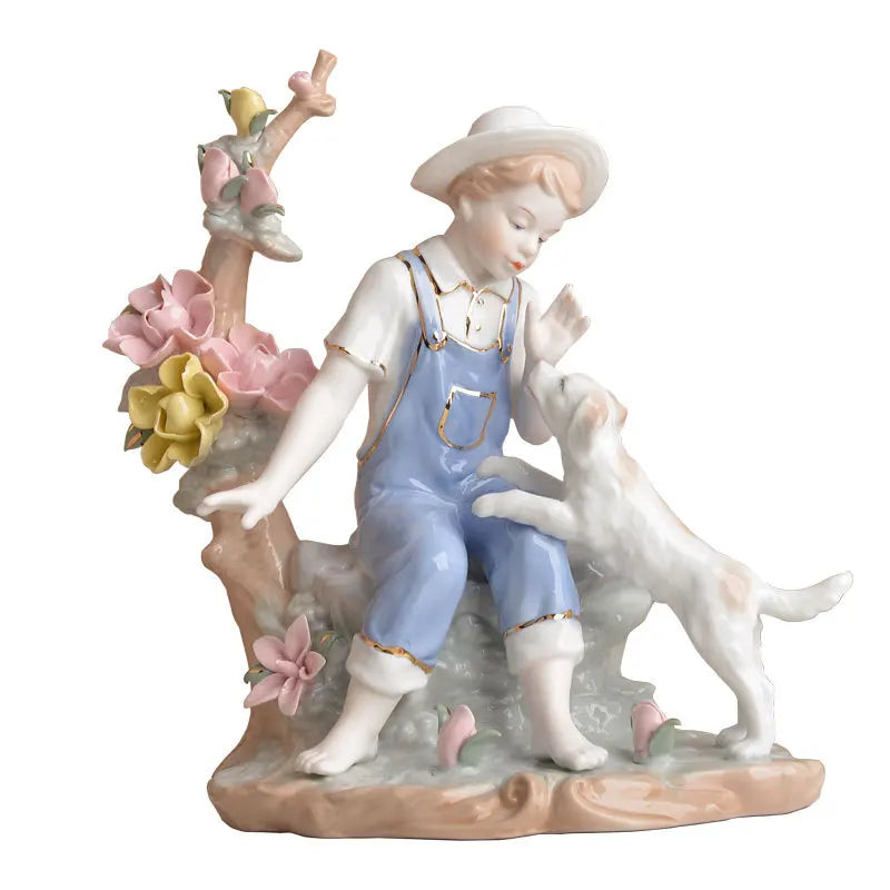 Modern minimalist European home decor character decorations living room wine cabinet decorations ceramic handicraftsjavascript: