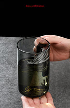 Household Portable Drinkware Transparent Glass Cup Wooden Handle Coffee Mug Kitchen Tea Making Cup Coffeeware Teaware