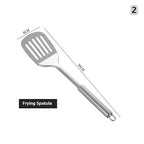 Stainless Steel Kitchen Cookware Set - Cooking Utensils Shovel Soup Spoon Turner Dinnerware - Kitchen Gadgets for Cooking