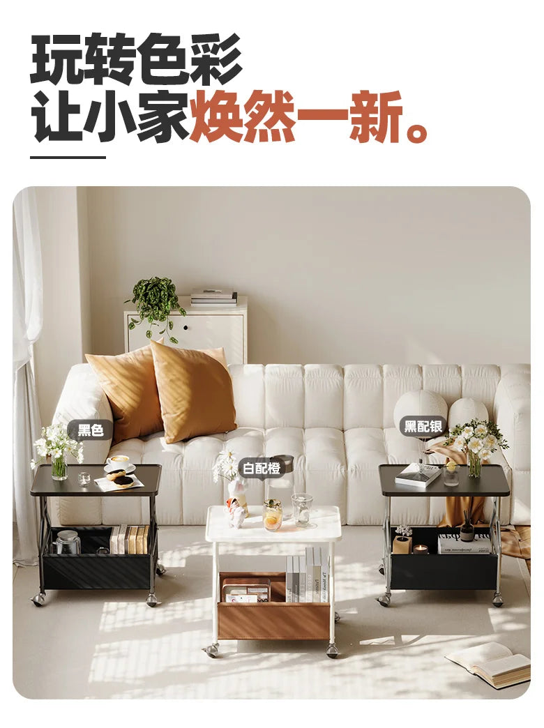 Modern Mobile Side Table Beauty Trendy Exquisite Glamour Coffee Table Luxury Elegant Mesa De Centro Sala Living Room Furniture