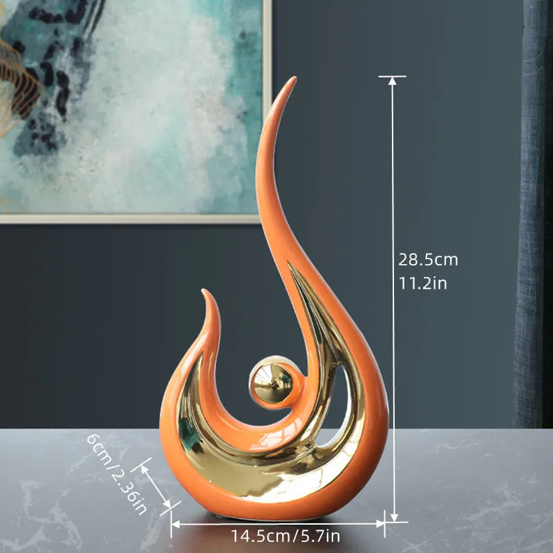 Ceramic Sculptures Ornaments Home Modern Decoration Abstract Statue Room Art Decor Luxury Porcelain Figurine Table Accessories