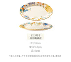 Fine China Kitchen Dinner Set Guests Gift Women Party Plates Dinnerware Sets Ceramic Breakfast Juego De Vajilla Completa Dishes