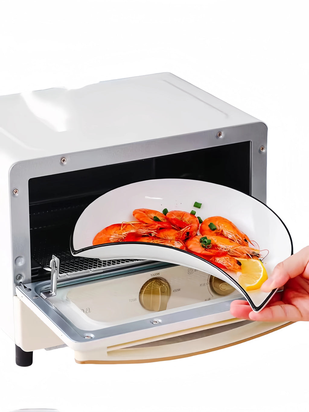 5 Piece Reunion Ceramic Dinnerware Set Moon Shaped Hot Pot Plate Flexible Combination of Plates According to Food Consumption