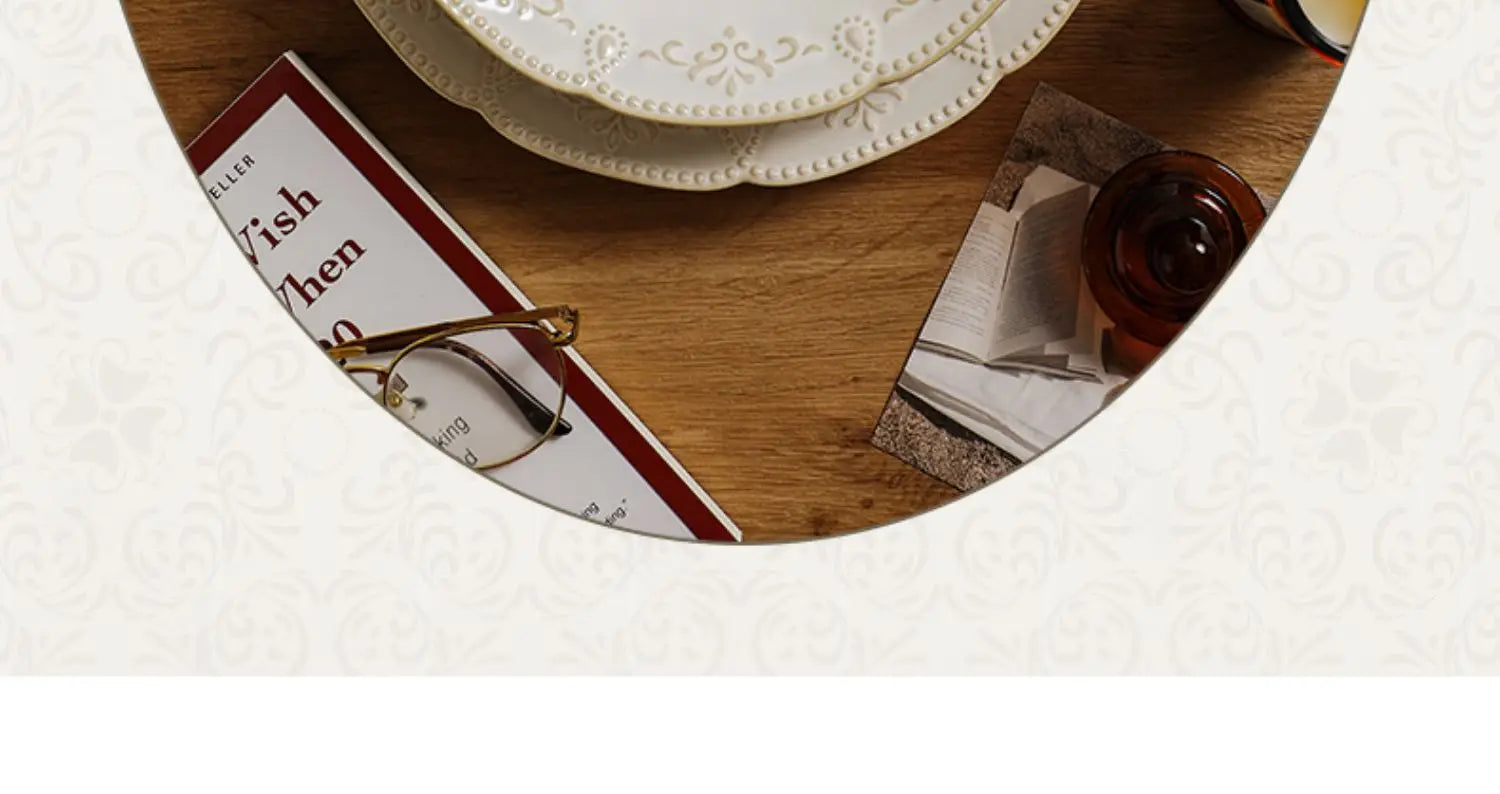 Baroque Vintage Ceramic Dinner Plates Western Food Dishes and Plates Sets European Modern Kiln Change Carving  Tableware Home