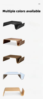 Solid Wood Coffee Table Modern Bentwood Room Desks Portable Low Center Tea Table  Living Room Furniture Side Storage Design