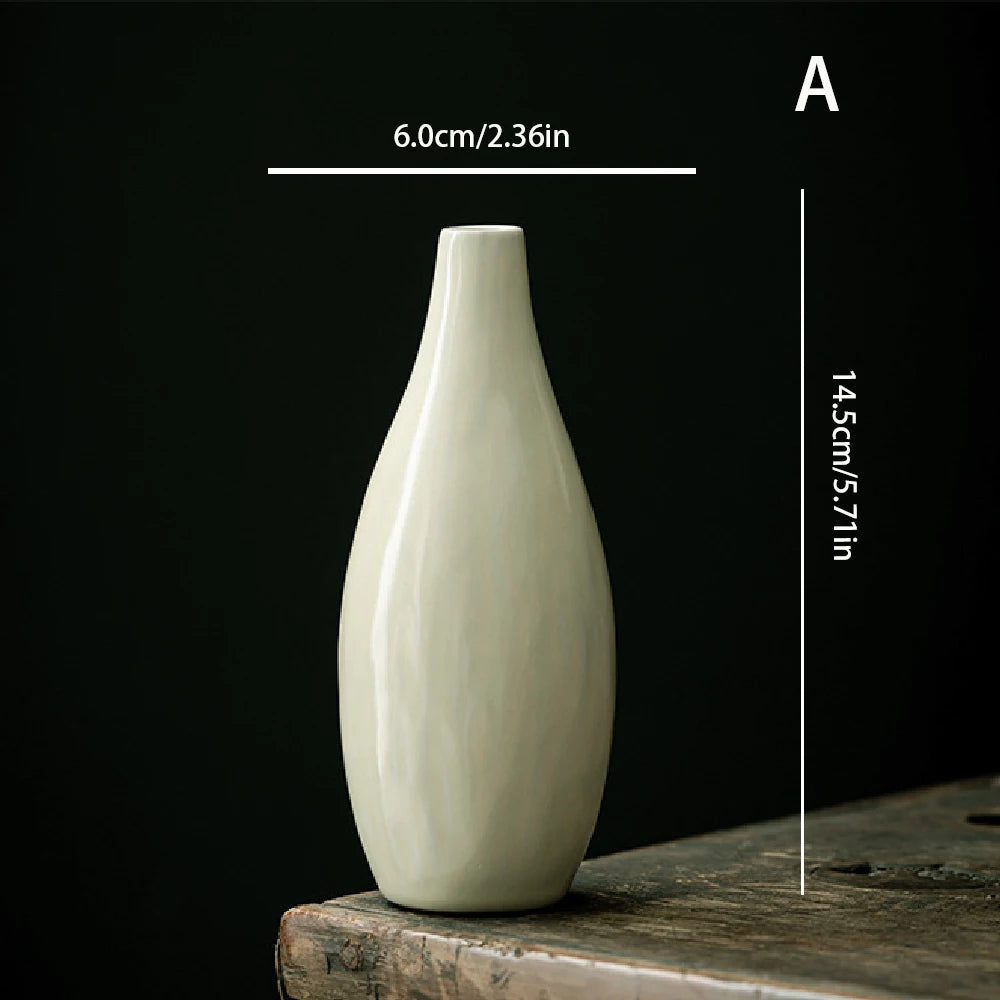 Ceramic vase ornaments, flower arrangements, desktop office and home decor