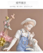 Modern minimalist European home decor character decorations living room wine cabinet decorations ceramic handicraftsjavascript: