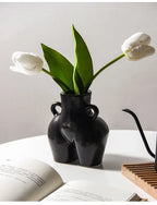 WHYOU Creative Body Art Vase Imitation Ceramic Decorative Vase Nordic Home Decoration Crafts Vase Table Desktop Ornaments Gift