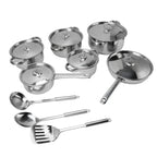 Stainless Steel Cookware Set Kitchen Cookware Set Stainless Steel Pots Pans Set with Soup Pot Saute Pan Lids for Home Cooking