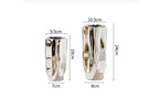 Ceramic Vase Flower Luxury Electroplated Silver Arrangement Irregular Porcelain Hydroponic Vase Ornament Interior Art Decoration