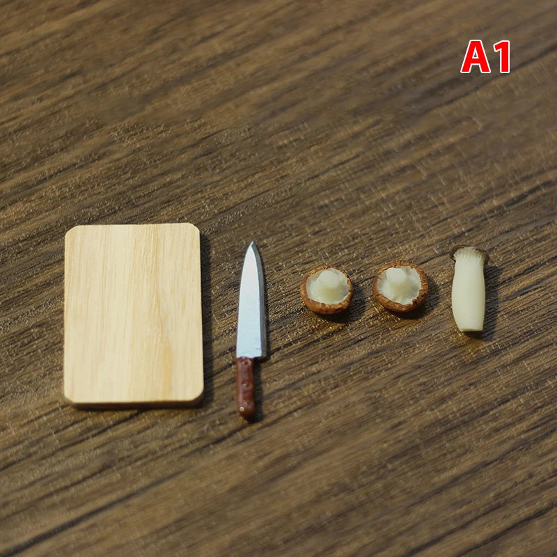 1 Set Doll House Mini Kitchen Knife Cooking Utensils Model for Dollhouse Kitchen Furniture Decoration Accessories Toy