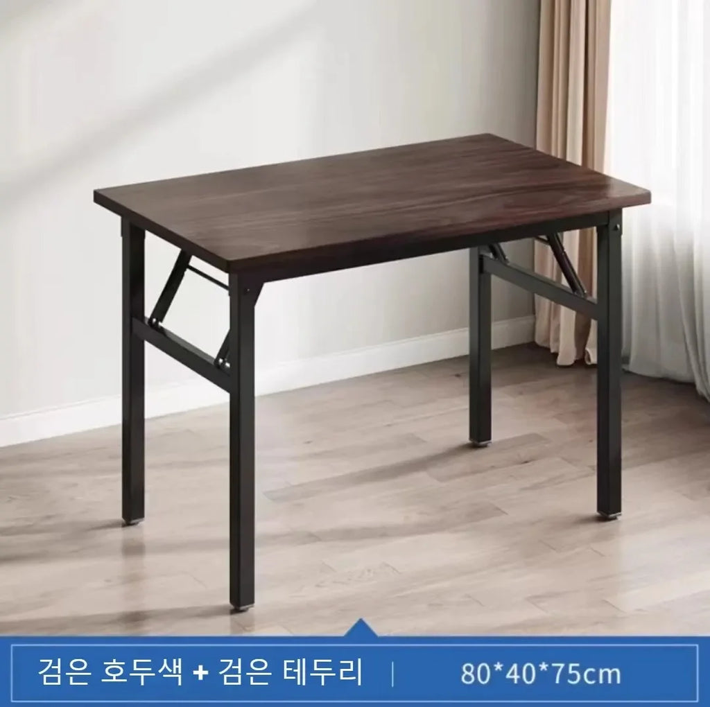 Simple Folding Desk, Desk, Home Dining Table, Rectangular Office Desk, Computer Desk, Student Learning Desk, Training Desk