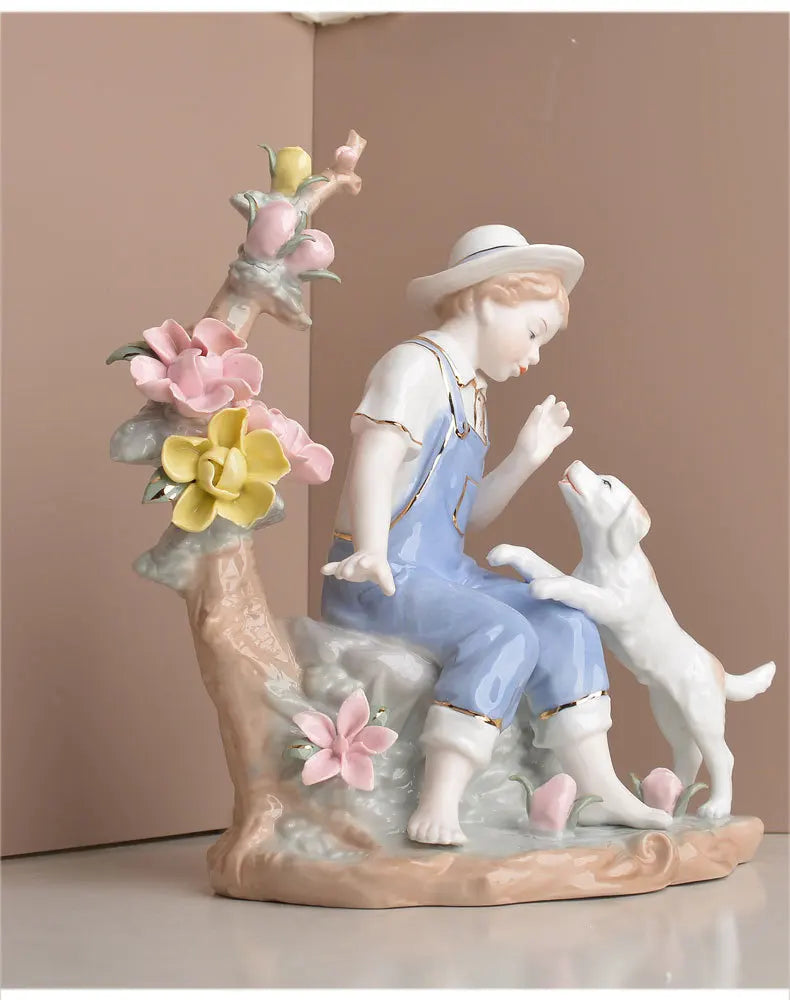 Modern minimalist European home decor character decorations living room wine cabinet decorations ceramic handicraftsjavascript: