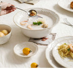 Baroque Vintage Ceramic Dinner Plates Western Food Dishes and Plates Sets European Modern Kiln Change Carving  Tableware Home