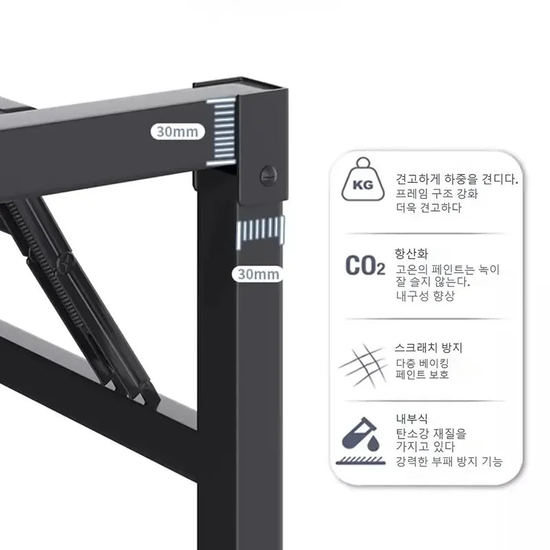 Simple Folding Desk, Desk, Home Dining Table, Rectangular Office Desk, Computer Desk, Student Learning Desk, Training Desk
