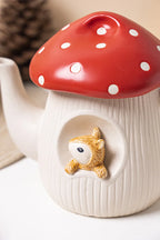Red Mushroom ceramic Coffee Mug Dinner Plates Noodle Bowls Salad Bowls Teapot Cakepan Afternoon Tea Party Gift for Girl
