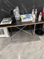 Office Table Simple Stainless Steel Square Standing Desk Modern Conference Lifting Computer White Desk Table Office Furniture