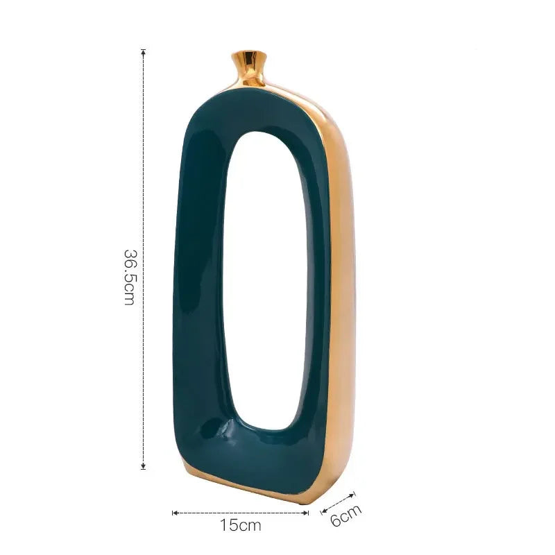 Classic Ceramic Vase Home Decor Art Crafts Decoration Contracted Porcelain Flower Pot Creative Desktop Figurines