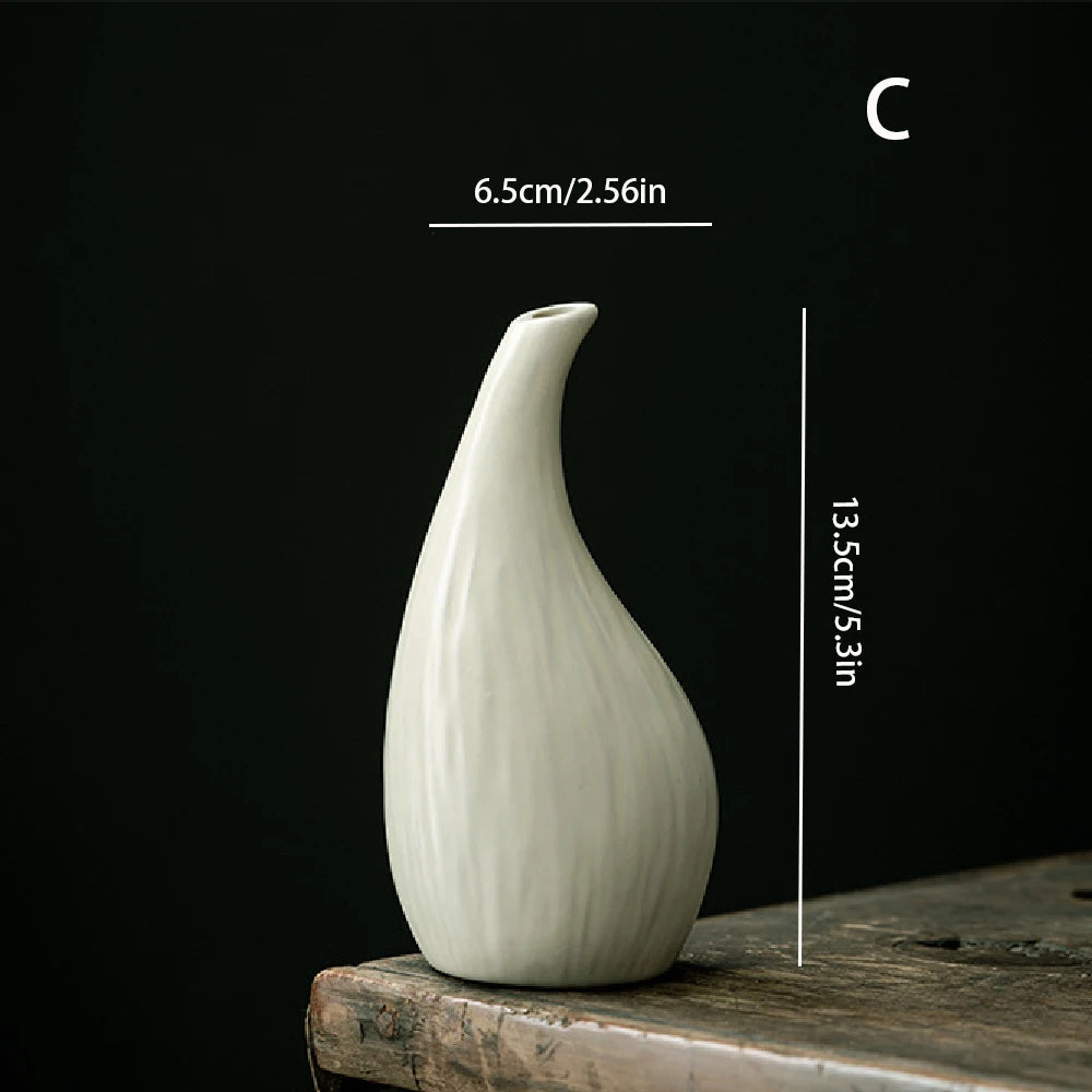 Ceramic vase ornaments, flower arrangements, desktop office and home decor