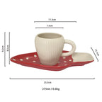 Red Mushroom ceramic Coffee Mug Dinner Plates Noodle Bowls Salad Bowls Teapot Cakepan Afternoon Tea Party Gift for Girl