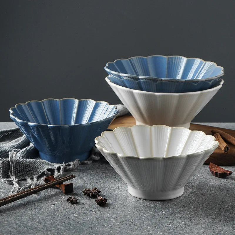 Ceramic Dinner Plate Tableware Coffee Mug Cup Steak Plate Salad Soup Noodles Bowl Chrysanthemum Dinnerware