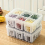 Food Storage Containers with Lids Airtight Refrigerator Food Fresh Box For Onion Garlic And Fruit Kitchen Storage Box