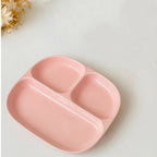3Grid Ceramic Dinner Plates Solid Color Serving Dishes Salad Dinnerware Dining Compartment Plate Kitchen Eco-friendly Tableware