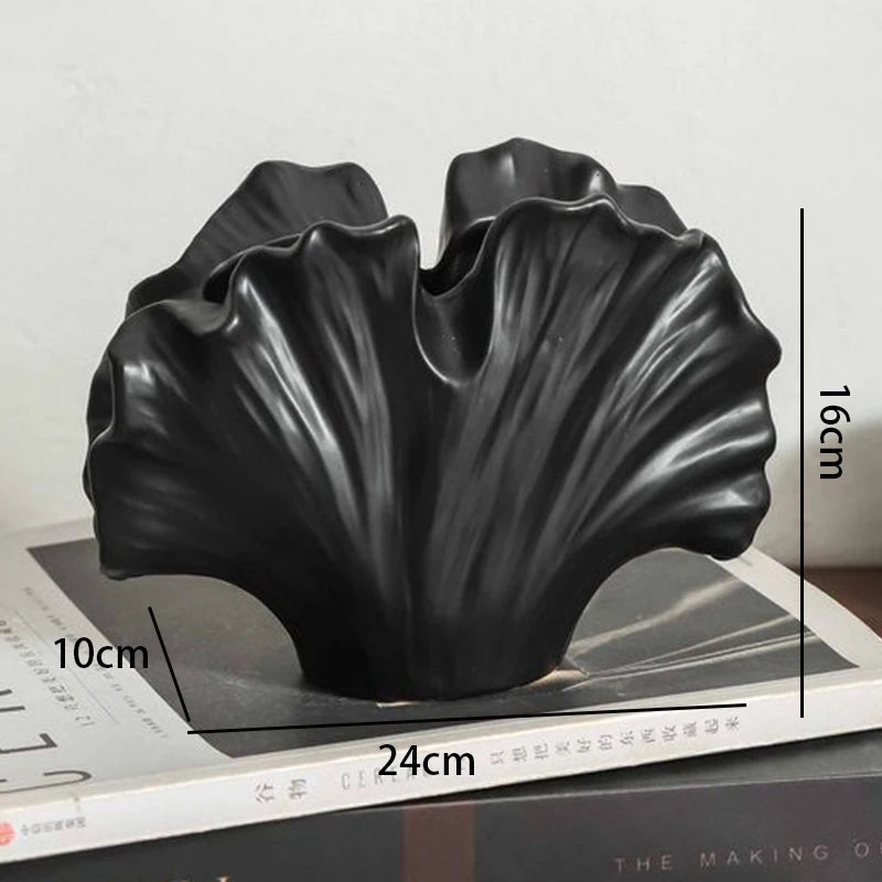 Pottery Vases Aesthetic Decorative Flower Bottle Modern Interior Luxury Dining Table Center Vase Bedroom Vase for Dried Flowers