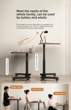 Height Adjustable Computer Desk Mobile Small Desk for Live Streaming Home Study Office Desk Standing Workstation desks