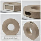 Nordic Home Decor Vase Decoration Home Donut Vase Luxury Living Room Decoration Simple Flower Vase Matte Centerpiece Decoration