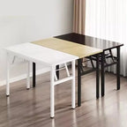 Simple Folding Desk, Desk, Home Dining Table, Rectangular Office Desk, Computer Desk, Student Learning Desk, Training Desk