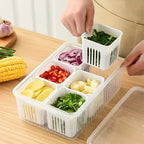 Food Storage Containers with Lids Airtight Refrigerator Food Fresh Box For Onion Garlic And Fruit Kitchen Storage Box