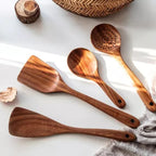 5/9Pcs/set Wooden Kitchen Utensils Set, Wooden Spoons for Cooking, Utensils,Natural Teak Wooden Spoons For Non-stick Pan Gift