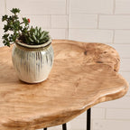 Natural Edge End Table, Wood Side Table, Nightstand, Plant Stand  ，Unique desktop for Living Room, Bedroom, Farmhouse Decor