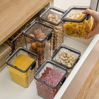 Food storage containers with airtight lids, freezer safe, BPA free plastic meal prep containers and kitchen sets.