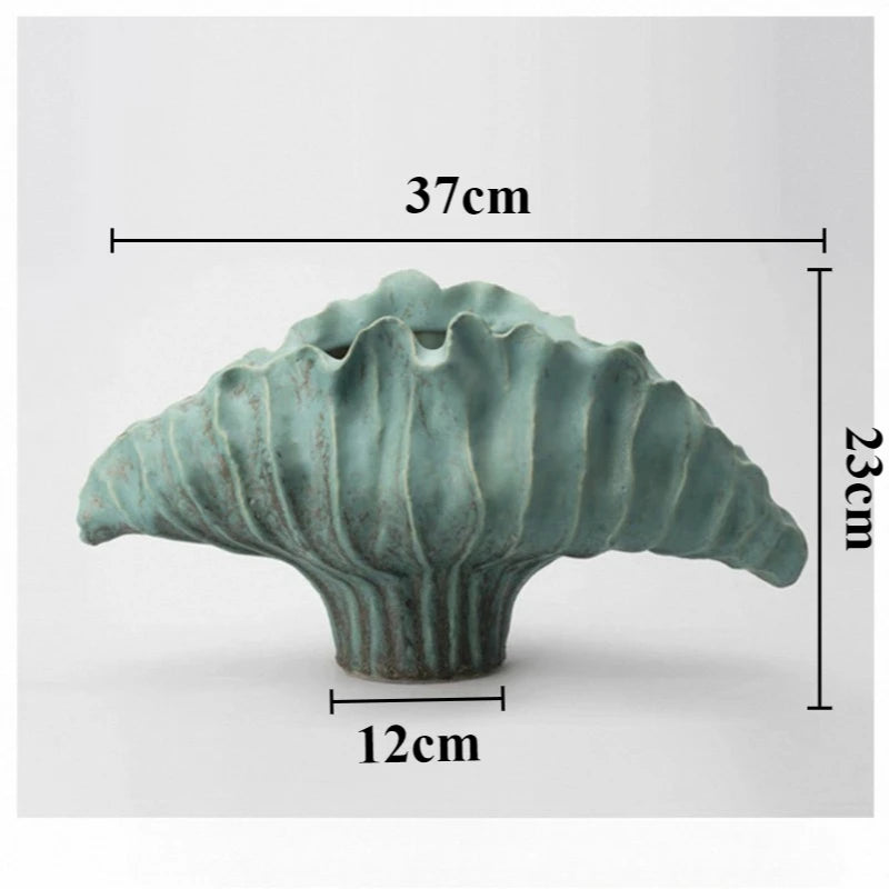 Ceramic Flower Vase Pottery Decorative Vases Modern Vase Plants and Decoration Ornaments Aesthetic Living Room Decor Accessories