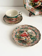 European Famous Painting Series Tableware Set Ceramic Material Underglaze Color Craftsmanship Handmade Painting