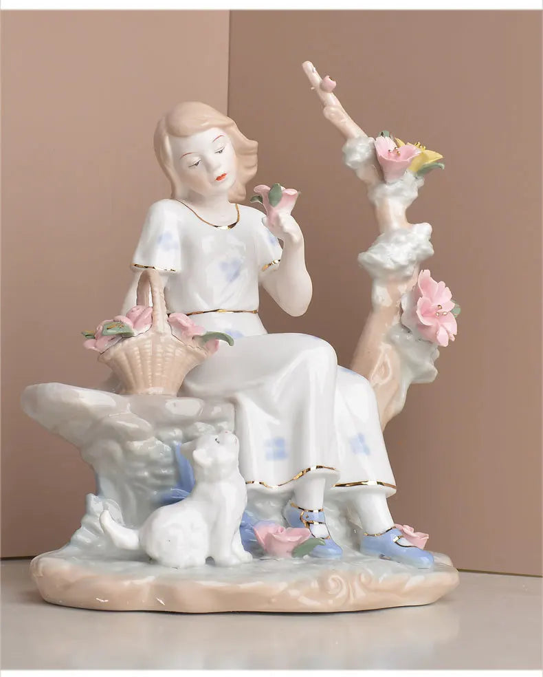 Modern minimalist European home decor character decorations living room wine cabinet decorations ceramic handicraftsjavascript: