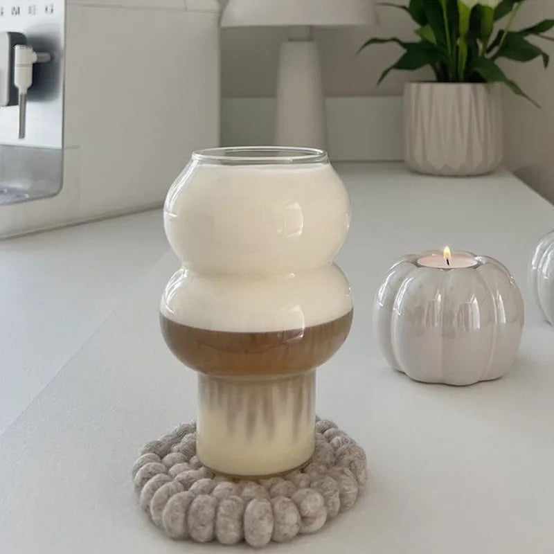 Coffee Glass Latte Cup Bubble Ball Cups Wine Champagne Glasses Juice Milk Whiskey Water Cup Bar Party and Restaurant Drinkware