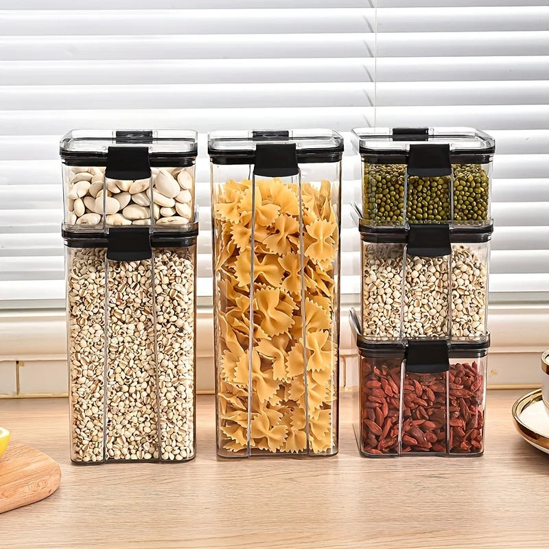 Food storage containers with airtight lids, freezer safe, BPA free plastic meal prep containers and kitchen sets.