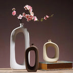 Classic Ceramic Vase Home Decor Art Crafts Decoration Contracted Porcelain Flower Pot Creative Desktop Figurines