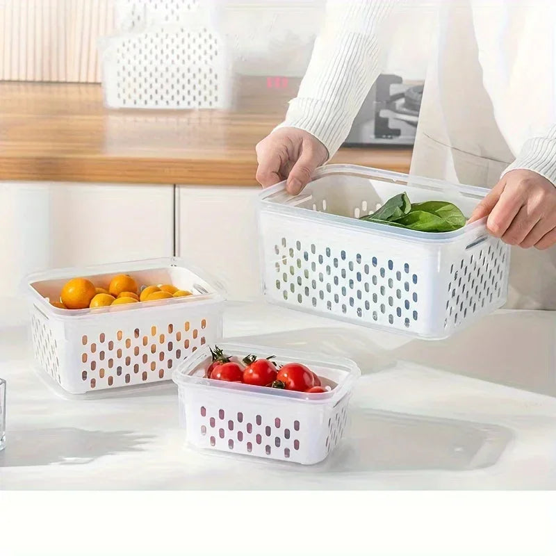 4pcs/set Storage Container, Multifunctional Leak Proof Food Storage Box  food storage containers  containers for kitchen