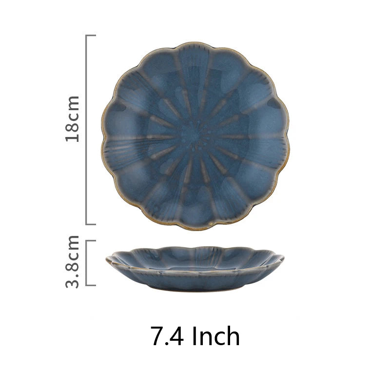 Ceramic Dinner Plate Tableware Coffee Mug Cup Steak Plate Salad Soup Noodles Bowl Chrysanthemum Dinnerware