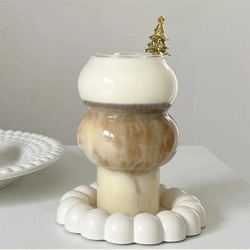 Coffee Glass Latte Cup Bubble Ball Cups Wine Champagne Glasses Juice Milk Whiskey Water Cup Bar Party and Restaurant Drinkware